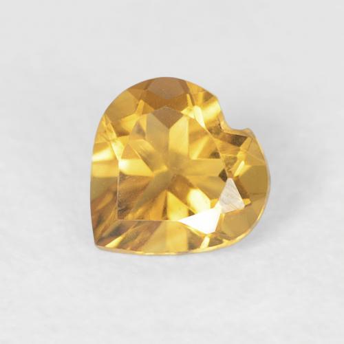 0.37ct Naturel Doré Citrine, Cœur, VVS