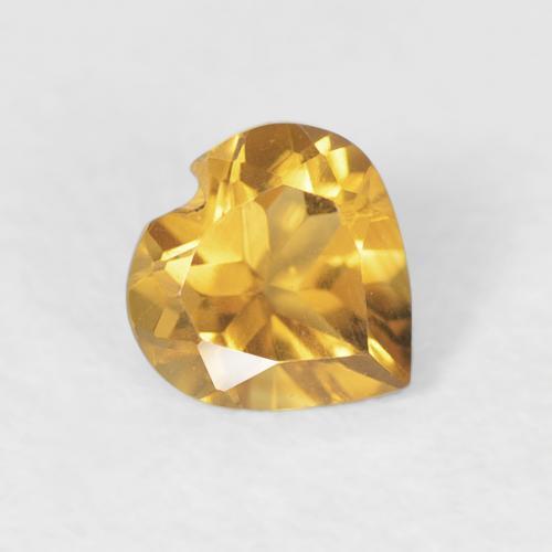 Citrine Doré naturelle Cœur, 0.37 ct, VVS
