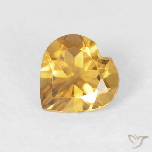 0.44ct Naturel Or moyen Citrine, Cœur, VVS