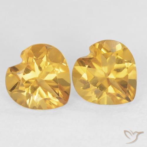 Shop natural 1.42ct Orange doré profond Citrine gems, Cœur, from Brésil at GemSelect. In stock, global shipping!