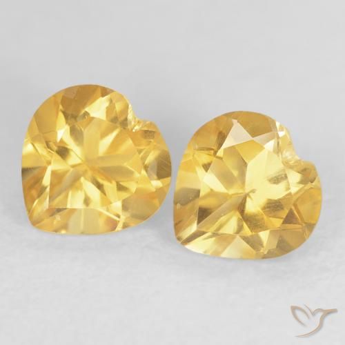 1.49ctw Naturel Doré vif Citrine, Cœur, VVS