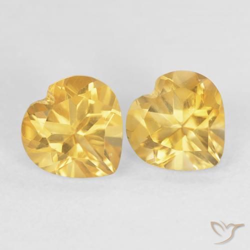 Shop natural 1.49ct Doré vif Citrine gems, Cœur, from Brésil at GemSelect. In stock, global shipping!