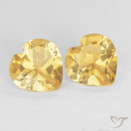 Shop natural 1.45ct Or moyen Citrine gems, Cœur, from Brésil at GemSelect. In stock, global shipping!