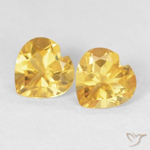 0.84ctw Naturel Doré vif Citrine, Cœur, VVS