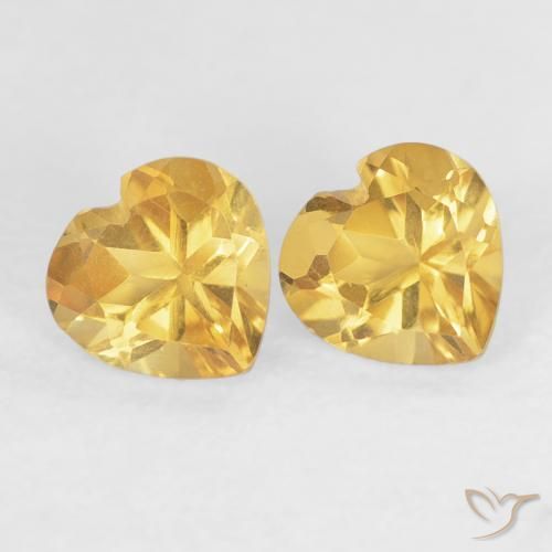 Shop natural 0.89ct Doré Citrine gems, Cœur, from Brésil at GemSelect. In stock, global shipping!