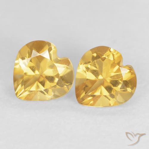 0.96ctw Naturel Doré profond Citrine, Cœur, VVS