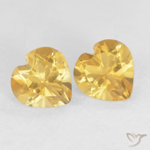 Shop natural 0.96ct Doré profond Citrine gems, Cœur, from Brésil at GemSelect. In stock, global shipping!