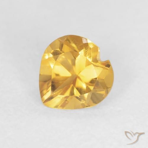 0.41ct Naturel Doré vif Citrine, Cœur, VVS-VS