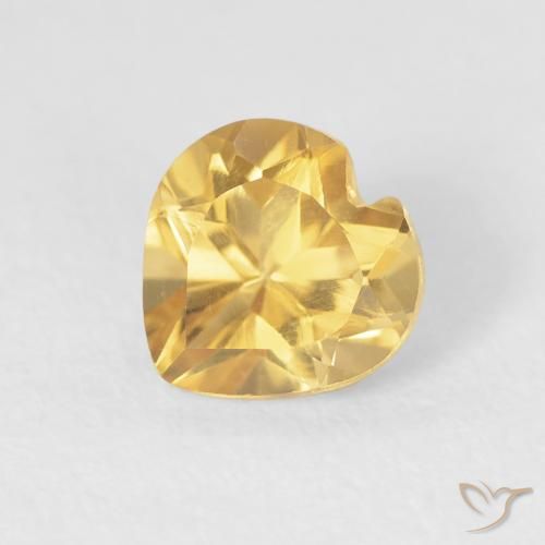 0.78ct Naturel Or moyen Citrine, Cœur, VVS-VS