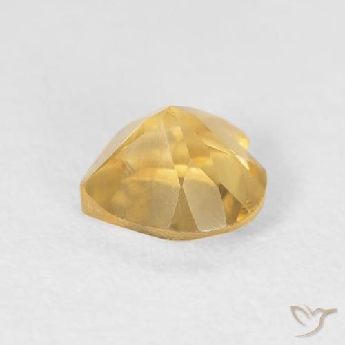 Citrine Or moyen naturelle Cœur, 0.78 ct, VVS-VS