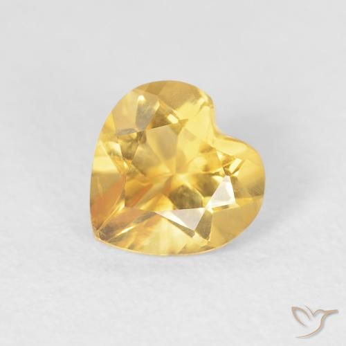 0.68ct Naturel Or moyen Citrine, Cœur, VVS-VS