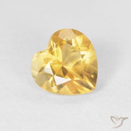 Citrine Or moyen naturelle Cœur, 0.68 ct, VVS-VS