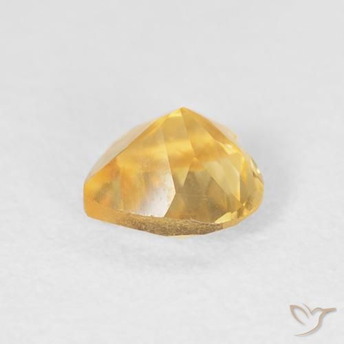 Citrine Or moyen naturelle Cœur, 0.68 ct, VVS-VS