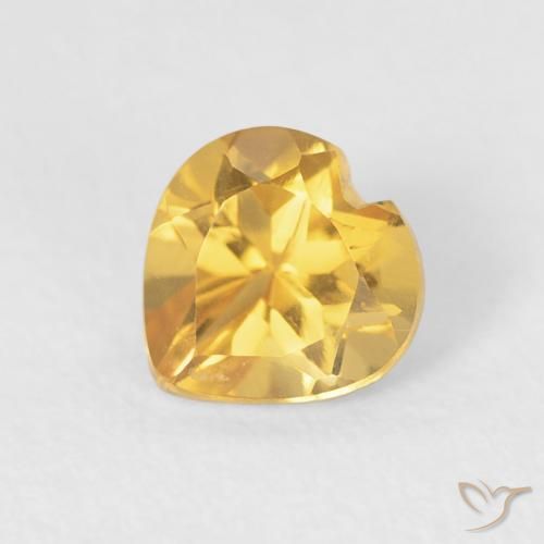 0.47ct Naturel Doré vif Citrine, Cœur, VVS-VS