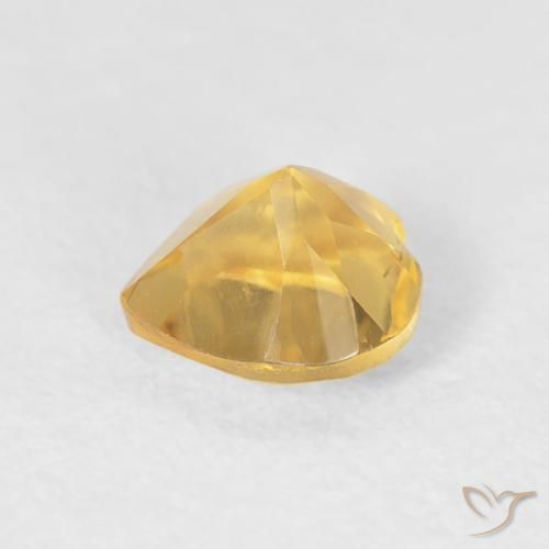 Citrine Doré vif naturelle Cœur, 0.47 ct, VVS-VS