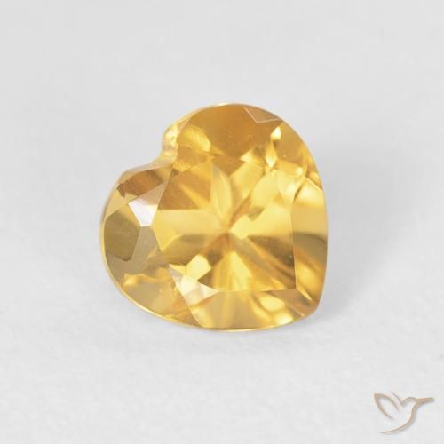 0.73ct Naturel Or moyen Citrine, Cœur, VVS-VS