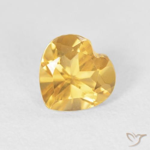 Citrine Or moyen naturelle Cœur, 0.73 ct, VVS-VS