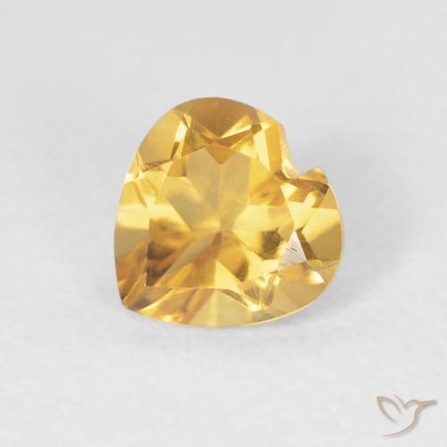 0.71ct Naturel Doré vif Citrine, Cœur, VVS-VS