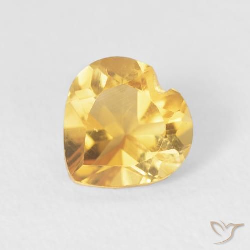 0.79ct Naturel Or moyen Citrine, Cœur, VVS-VS