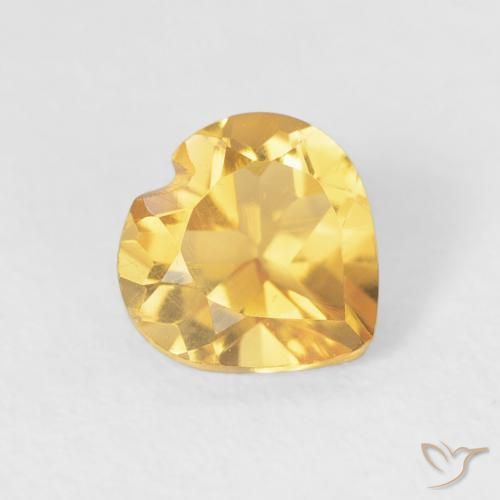 Citrine Or moyen naturelle Cœur, 0.79 ct, VVS-VS