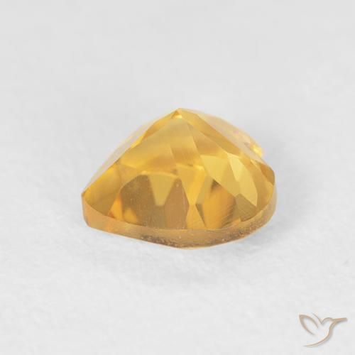 Citrine Or moyen naturelle Cœur, 0.79 ct, VVS-VS