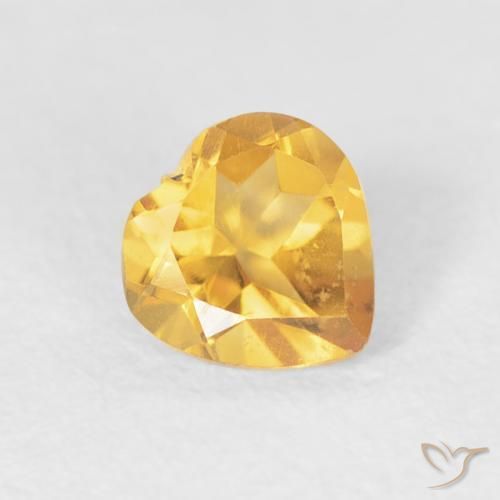 0.40ct Naturel Doré vif Citrine, Cœur, VVS-VS
