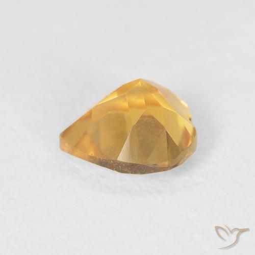 Citrine Doré vif naturelle Cœur, 0.40 ct, VVS-VS