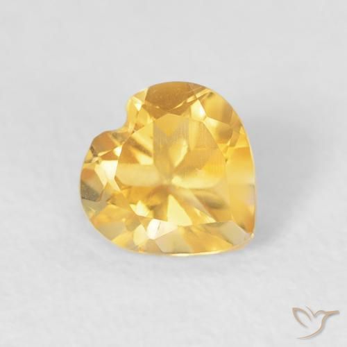 0.44ct Naturel Or moyen Citrine, Cœur, VVS-VS