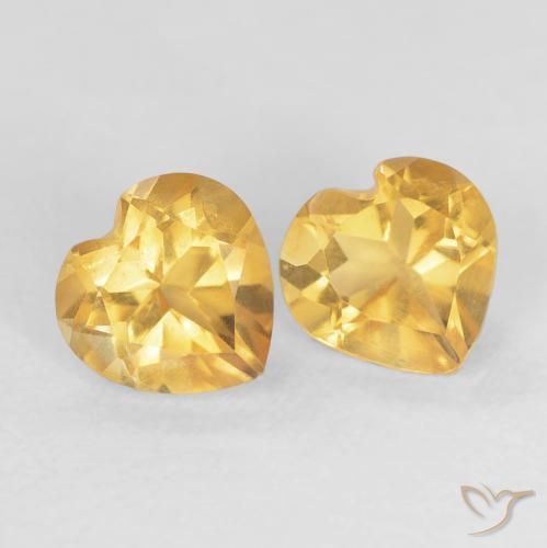 Shop natural 1.50ct Or moyen Citrine gems, Cœur, from Brésil at GemSelect. In stock, global shipping!