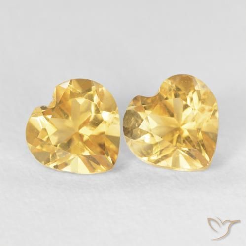 1.49ctw Naturel Or moyen Citrine, Cœur, VVS-VS