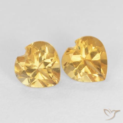 Shop natural 0.89ct Orange doré profond Citrine gems, Cœur, from Brésil at GemSelect. In stock, global shipping!