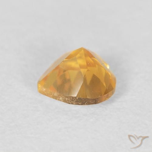 Citrine Doré vif naturelle Cœur, 0.44 ct, VVS-VS