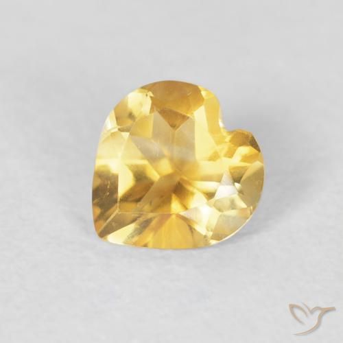 0.58ct Naturel Doré moyen Citrine, Cœur, VVS-VS