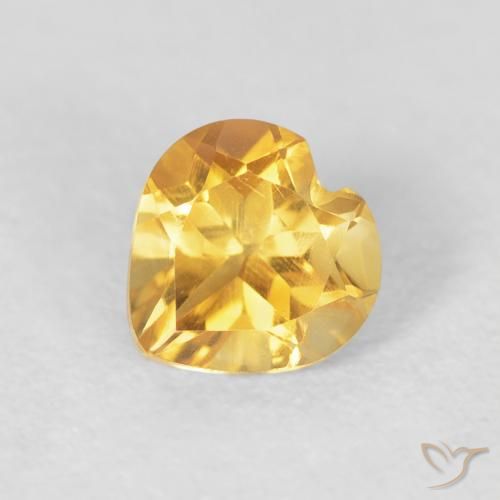 0.73ct Naturel Or moyen Citrine, Cœur, VVS-VS