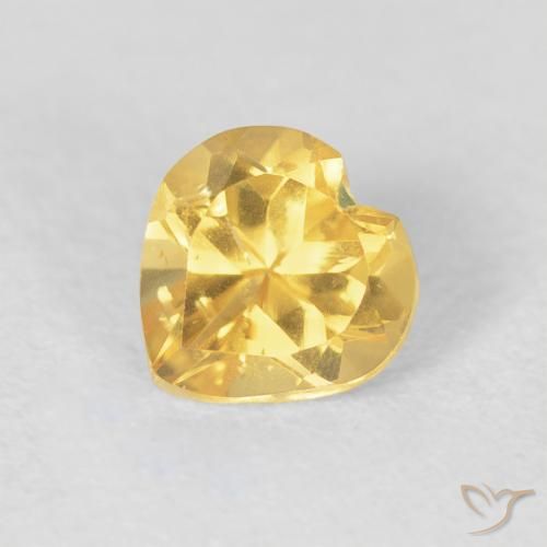 0.77ct Naturel Orange Doré Citrine, Cœur, VVS-VS
