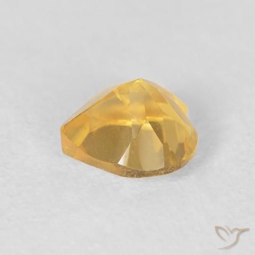Citrine Orange Doré naturelle Cœur, 0.77 ct, VVS-VS