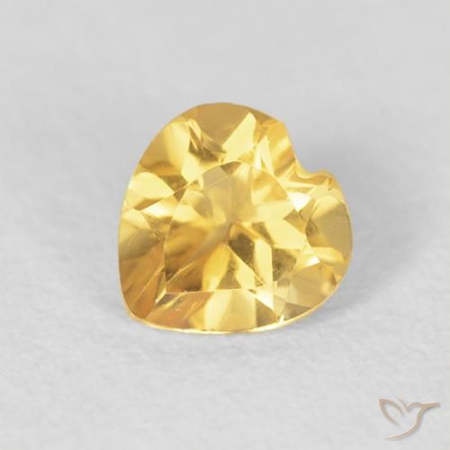 0.78ct Naturel Doré moyen Citrine, Cœur, VVS-VS
