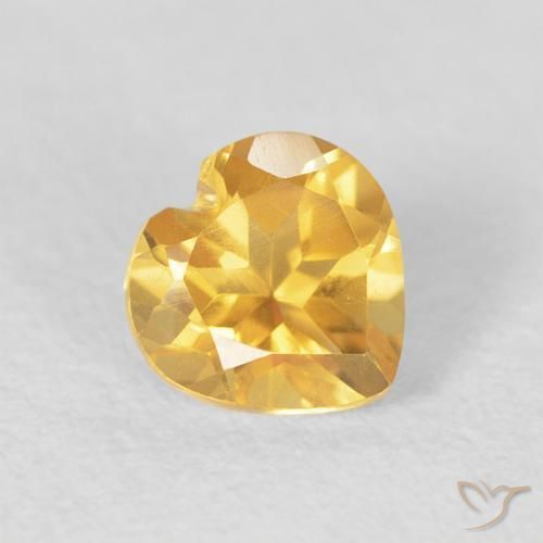 0.81ct Naturel Or moyen Citrine, Cœur, VVS-VS