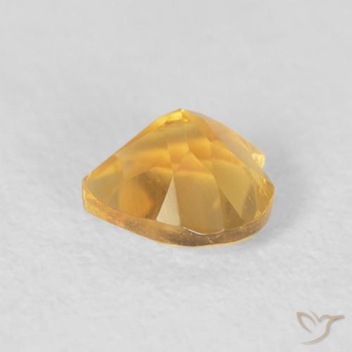 Citrine Or moyen naturelle Cœur, 0.81 ct, VVS-VS