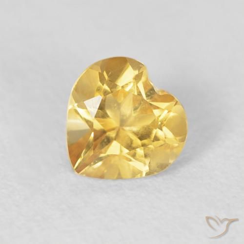 0.74ct Naturel Doré moyen Citrine, Cœur, VVS-VS