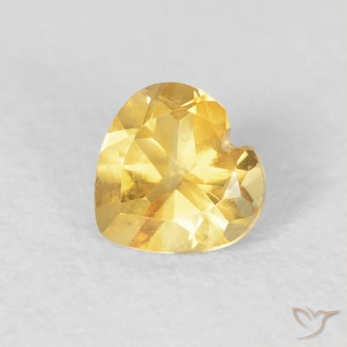 0.44ct Naturel Orange Doré Citrine, Cœur, VVS-VS