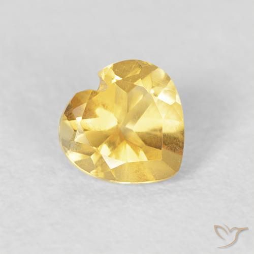 Citrine Orange Doré naturelle Cœur, 0.44 ct, VVS-VS