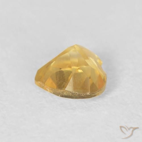Citrine Orange Doré naturelle Cœur, 0.44 ct, VVS-VS
