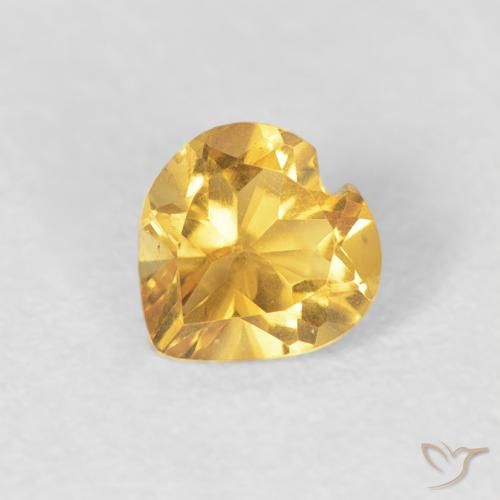 0.39ct Naturel Doré vif Citrine, Cœur, VVS-VS