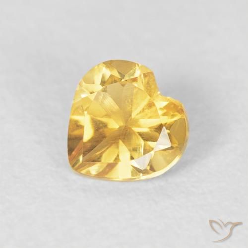 0.42ct Naturel Orange Doré Citrine, Cœur, VVS-VS