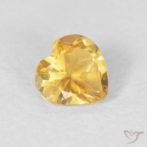 Citrine Orange Doré naturelle Cœur, 0.42 ct, VVS-VS