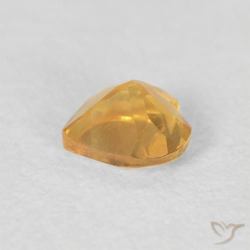 Citrine Orange Doré naturelle Cœur, 0.42 ct, VVS-VS