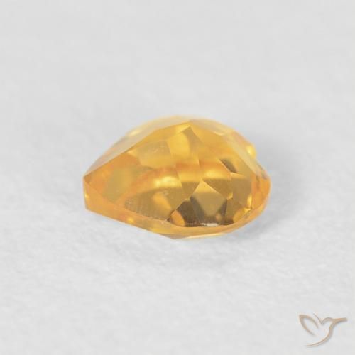 Citrine Doré moyen naturelle Cœur, 0.43 ct, VVS-VS