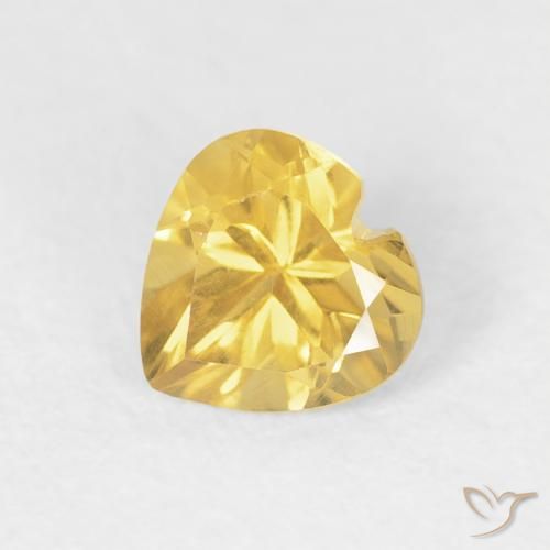 0.43ct Naturel Orange Doré Citrine, Cœur, VVS-VS