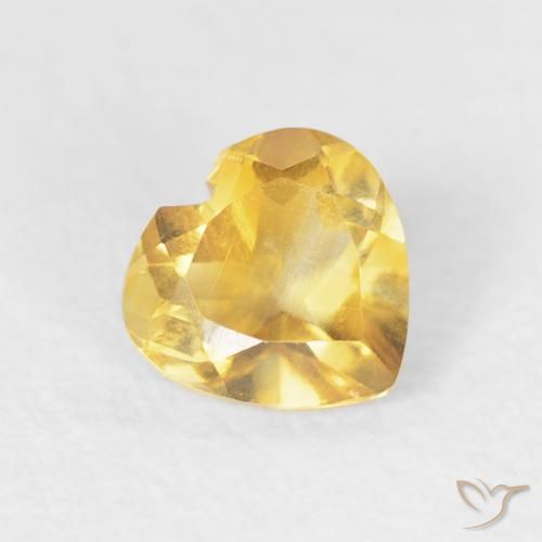 Citrine Or moyen naturelle Cœur, 0.42 ct, VVS-VS